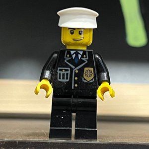 Lego City Police Minifigure with White Hat